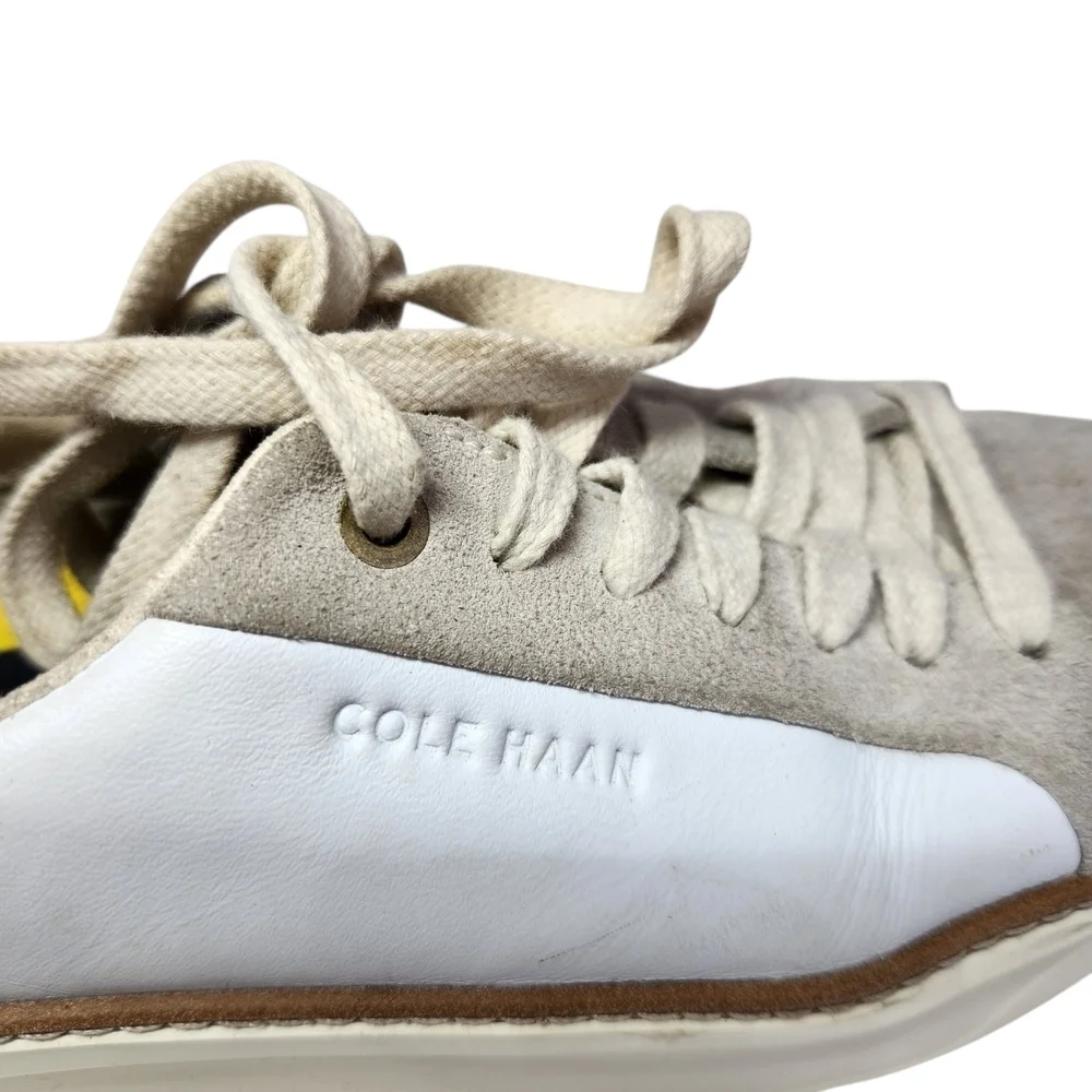 Cole Haan Women's White and Gold Sneakers